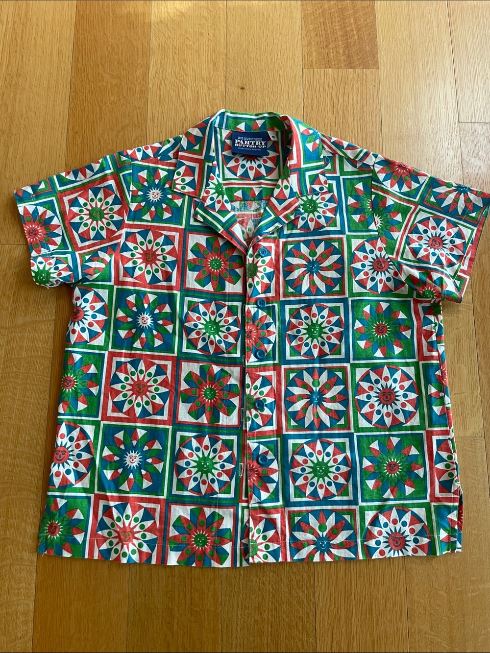 Men’s Sun Quilt Print Pantry Button-Up Shirt